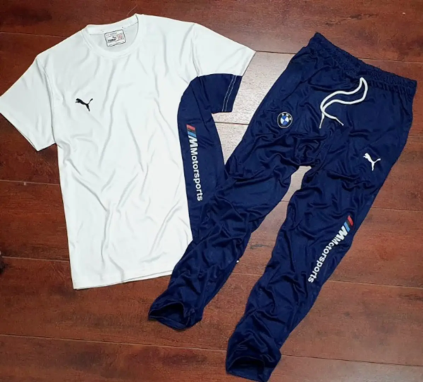 COMBO MENS CASUAL WEAR TRACKSUITS BLUE & WHITE