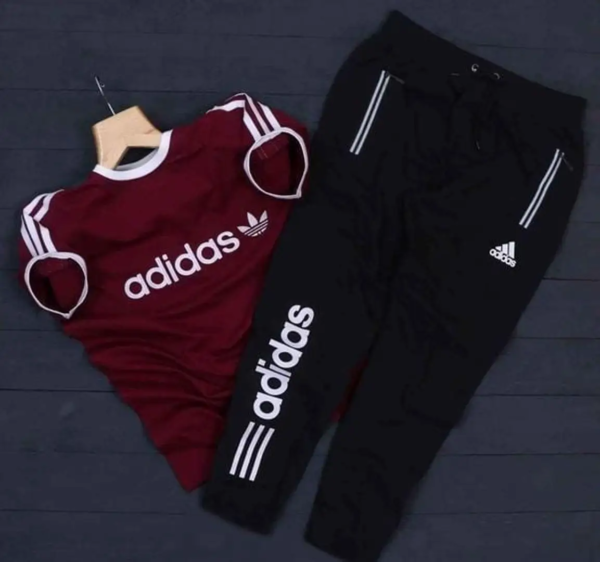 COMBO MENS CASUAL WEAR TRACKSUITS Maroon & Black