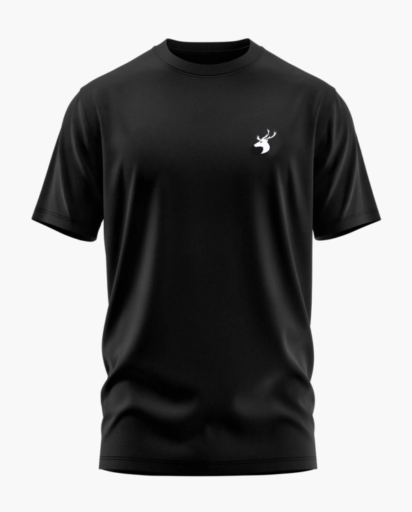 Men Black Half Sleeves Round Neck Cotton T-Shirt