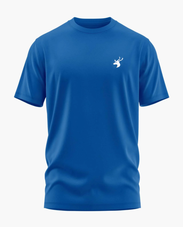 Men Sky Blue Half Sleeves Round Neck Cotton T-Shirt