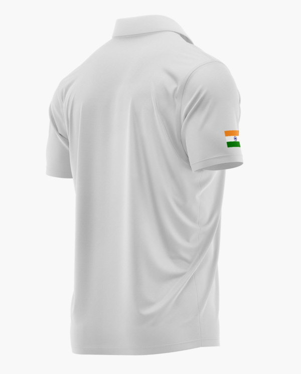 White Polo with Collar Pure Cotton T-shirt - Image 3