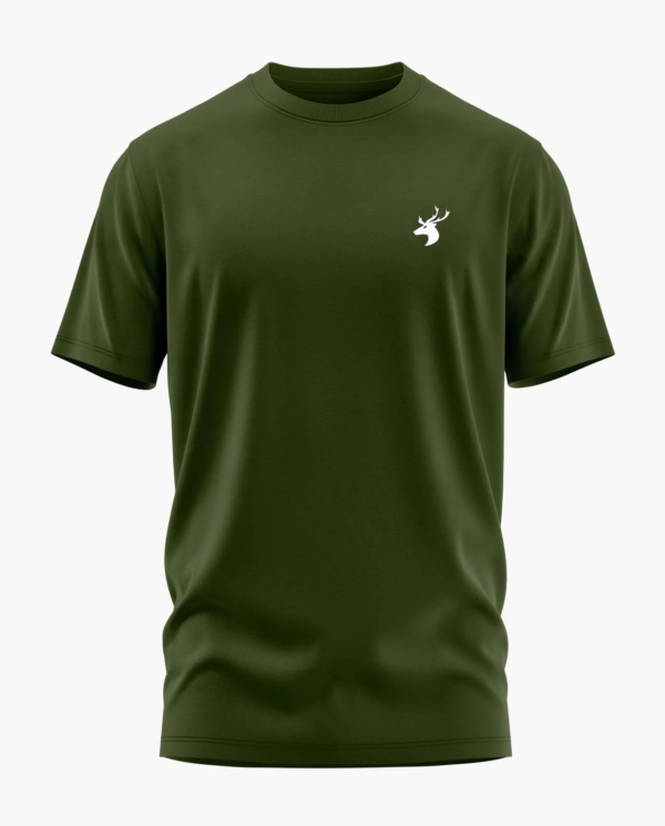 Men Green Half Sleeves Round Neck Cotton T-Shirt