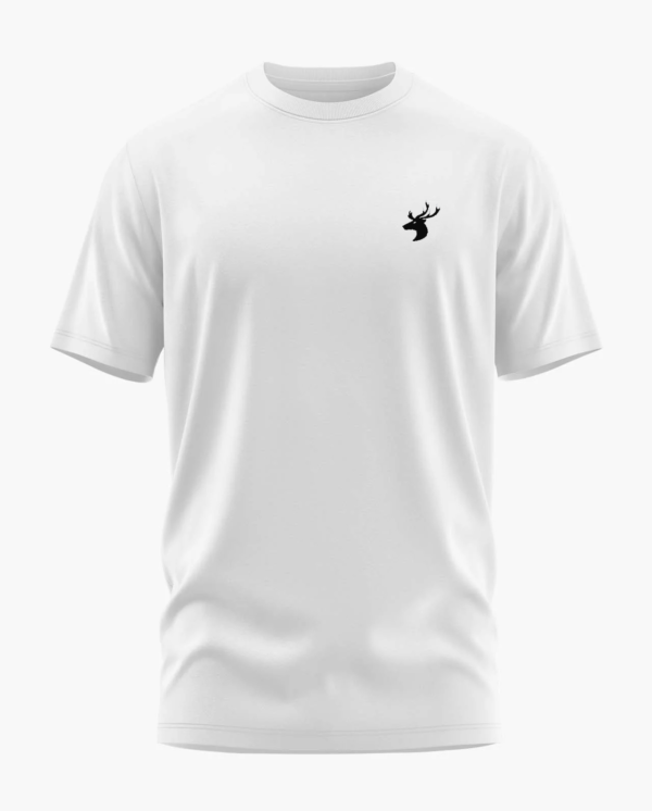 Men White Half Sleeves Round Neck Cotton T-Shirt
