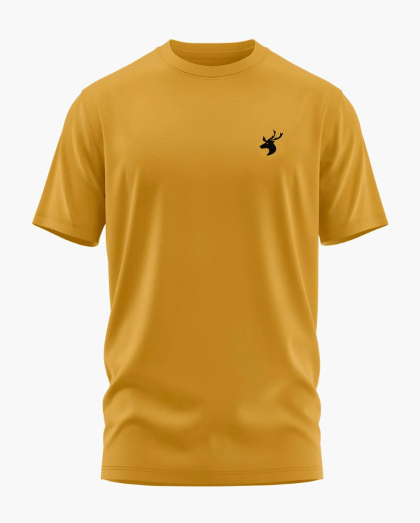 Men Yellow Half Sleeves Round Neck Cotton T-Shirt